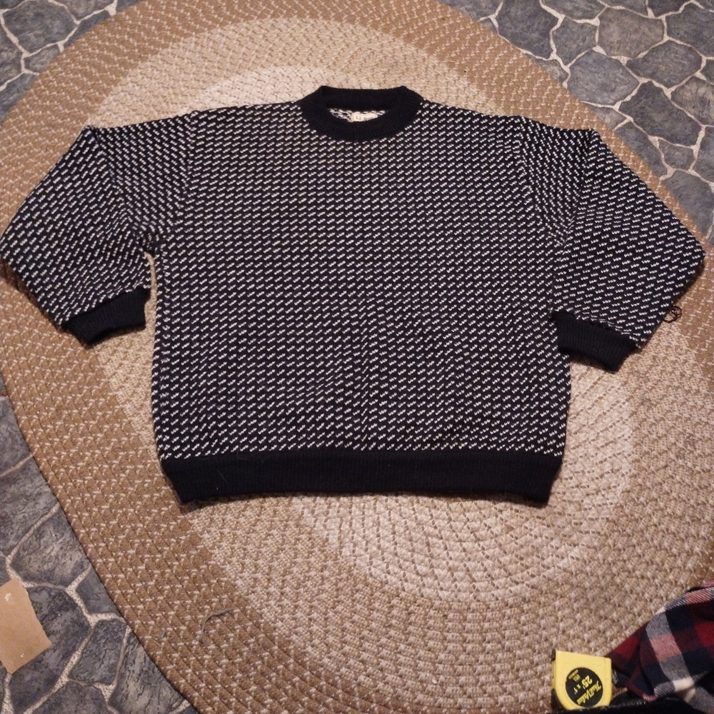 L.L Bean Heavy Wool Norwegian Fisherman Sweater VINTAGE 90s